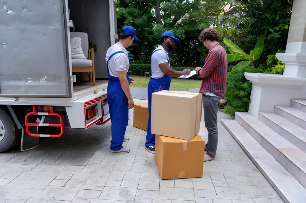 Professional goods move service use truck carry personal belongings